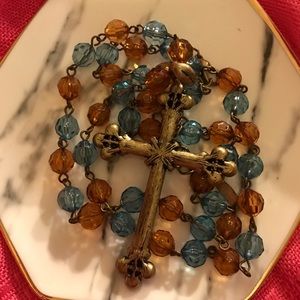 Jewelry - Cross and crystal beaded necklace Jewelry - Cross and crystal beaded necklace
